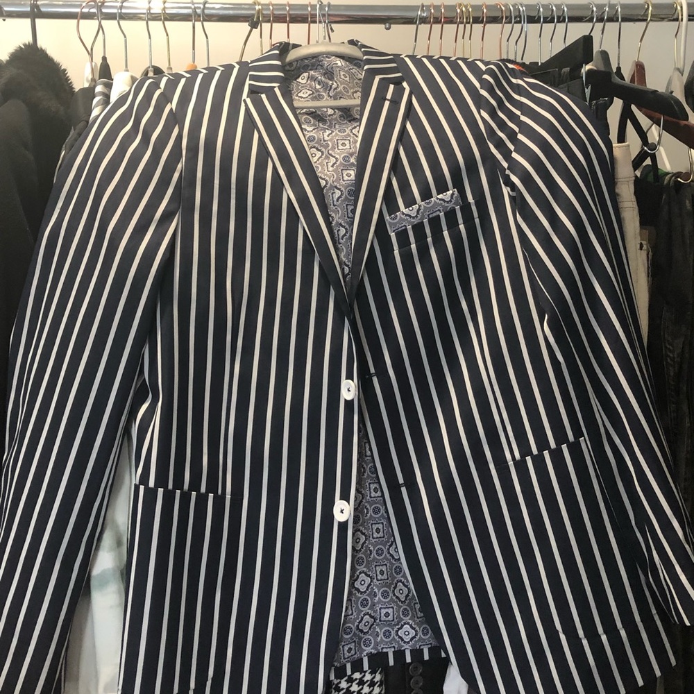 Suit Jacket - paisley & grey